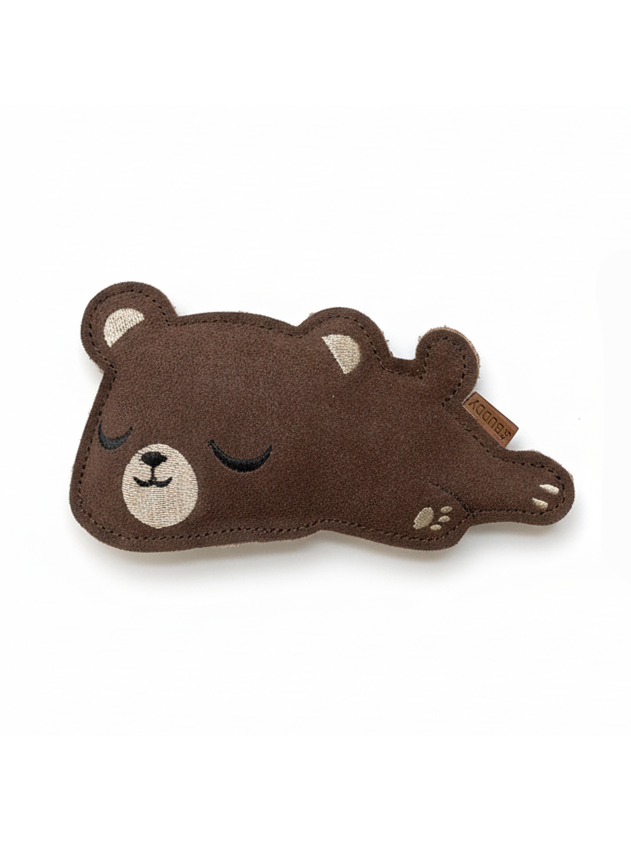 BUDDY. Leather Dog Toy "Small Bear" - natural dog toy available online from BUDDY. dog accessories