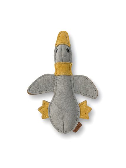BUDDY. Leather Dog Toy "Small Duck" - natural dog toy available online from BUDDY. dog accessories