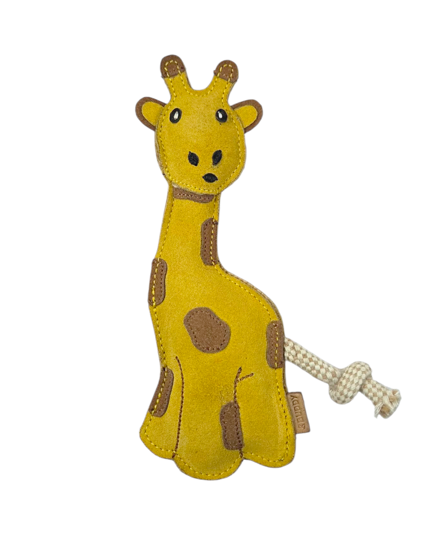 BUDDY. Leather Dog Toy "Giraffe" - natural dog toy available online from BUDDY. dog accessories