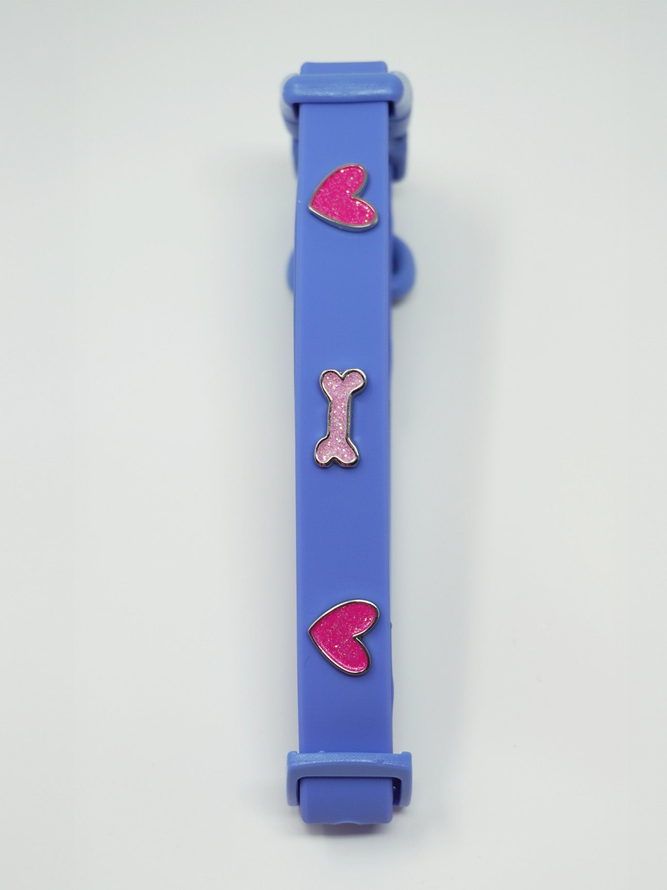 PawPopz Glitter Heart Dog Collar Charm - Pink