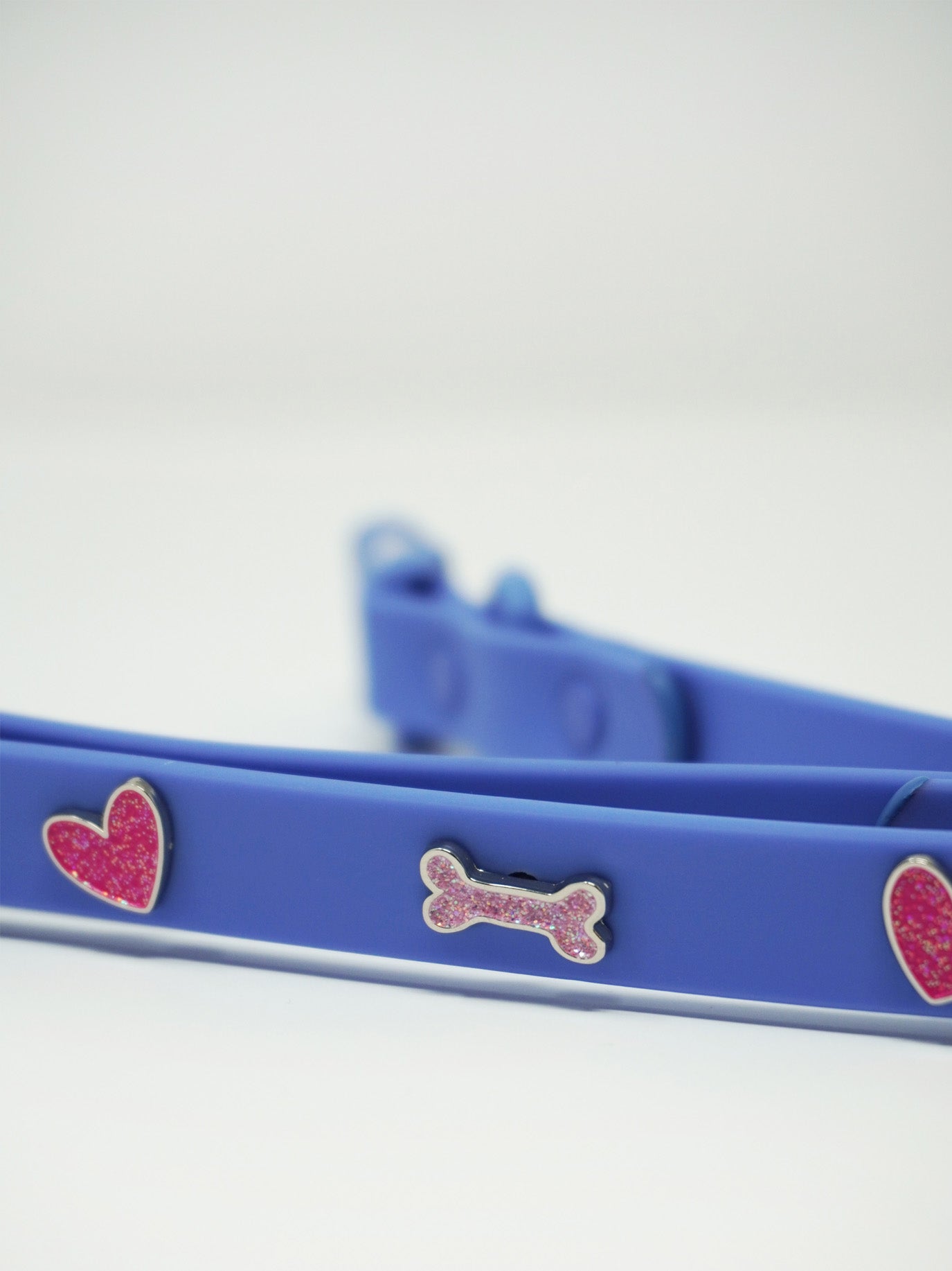 PawPopz Glitter Heart Dog Collar Charm - Pink