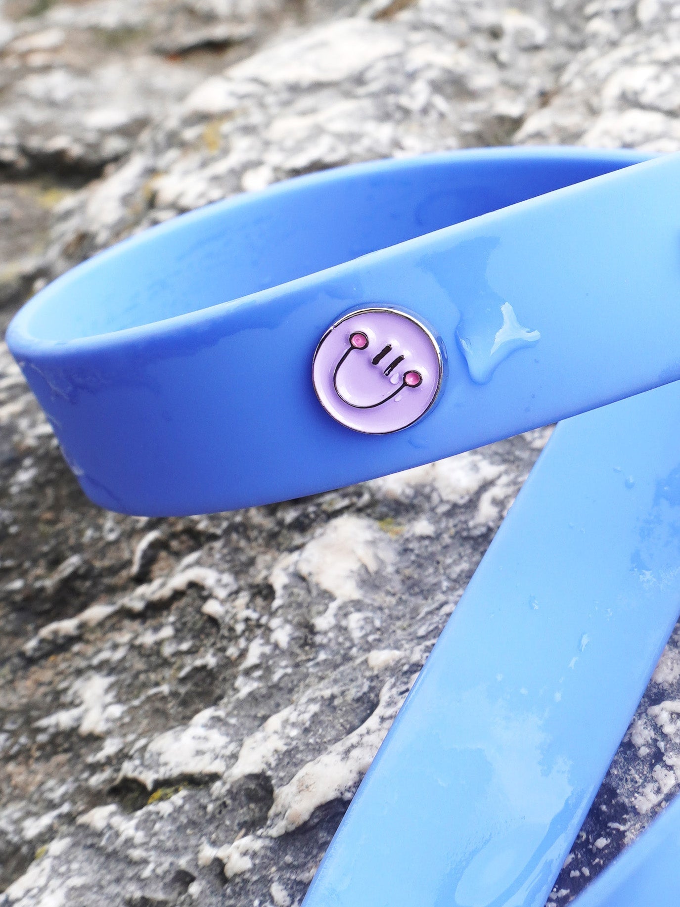 Happy Face Dog Collar Charm