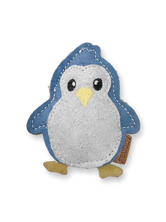 BUDDY. Leather Dog Toy "Small Penguin" - natural dog toy available online from BUDDY. dog accessories