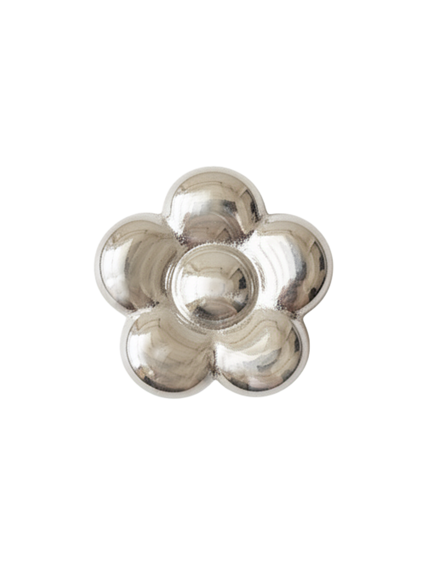 Silver Flower Dog Collar Charm