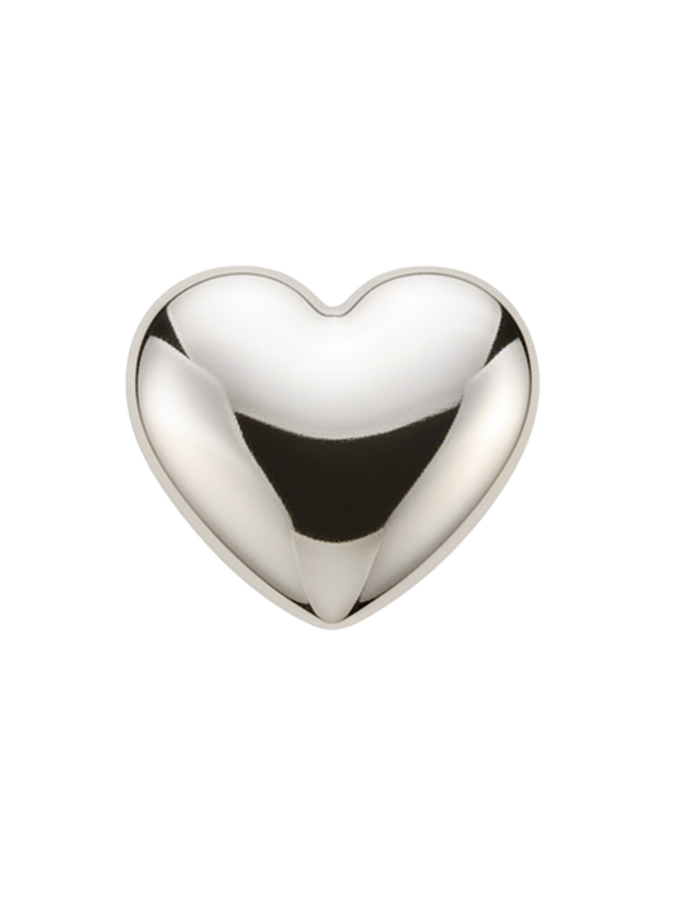 Silver Heart Dog Collar Charm