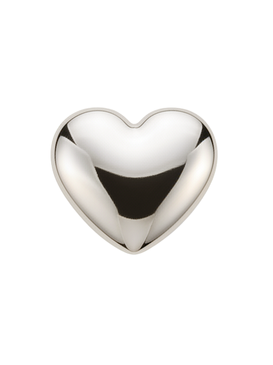 Silver Heart Dog Collar Charm