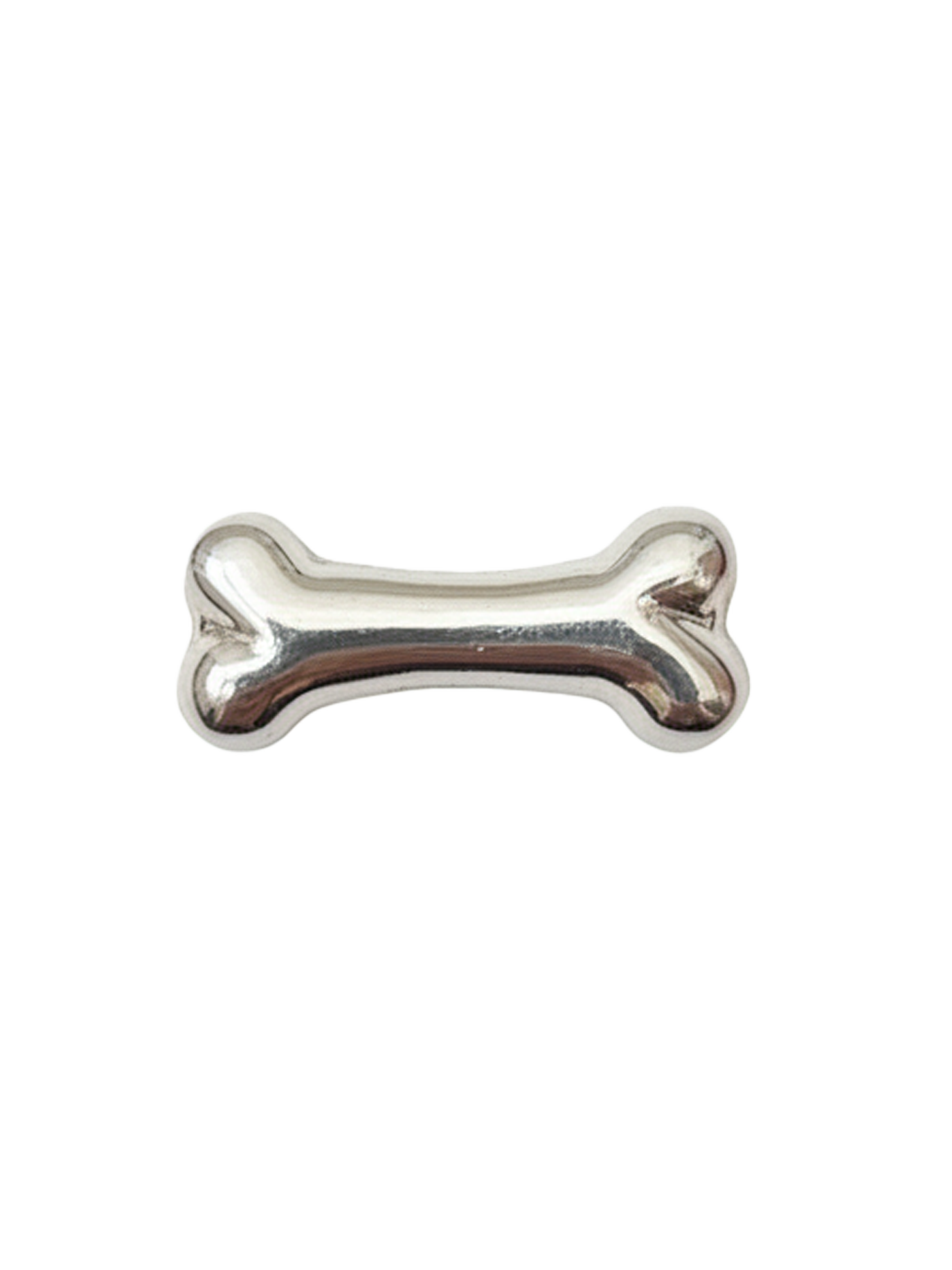 Silver Bone Dog Collar Charm