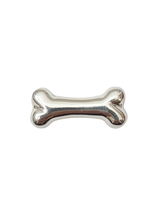 Silver Bone Dog Collar Charm
