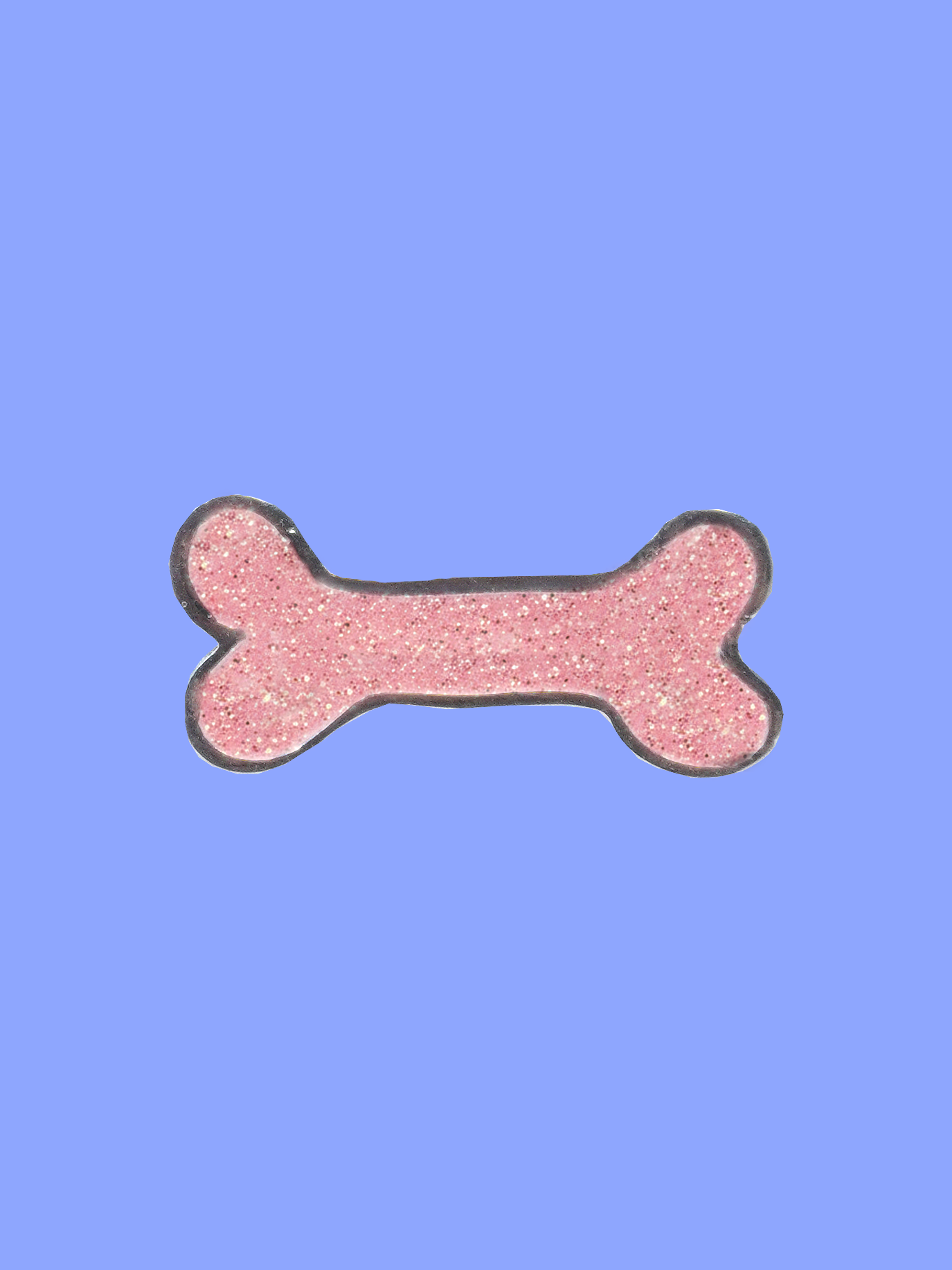 Glitter Bone Dog Collar Charm