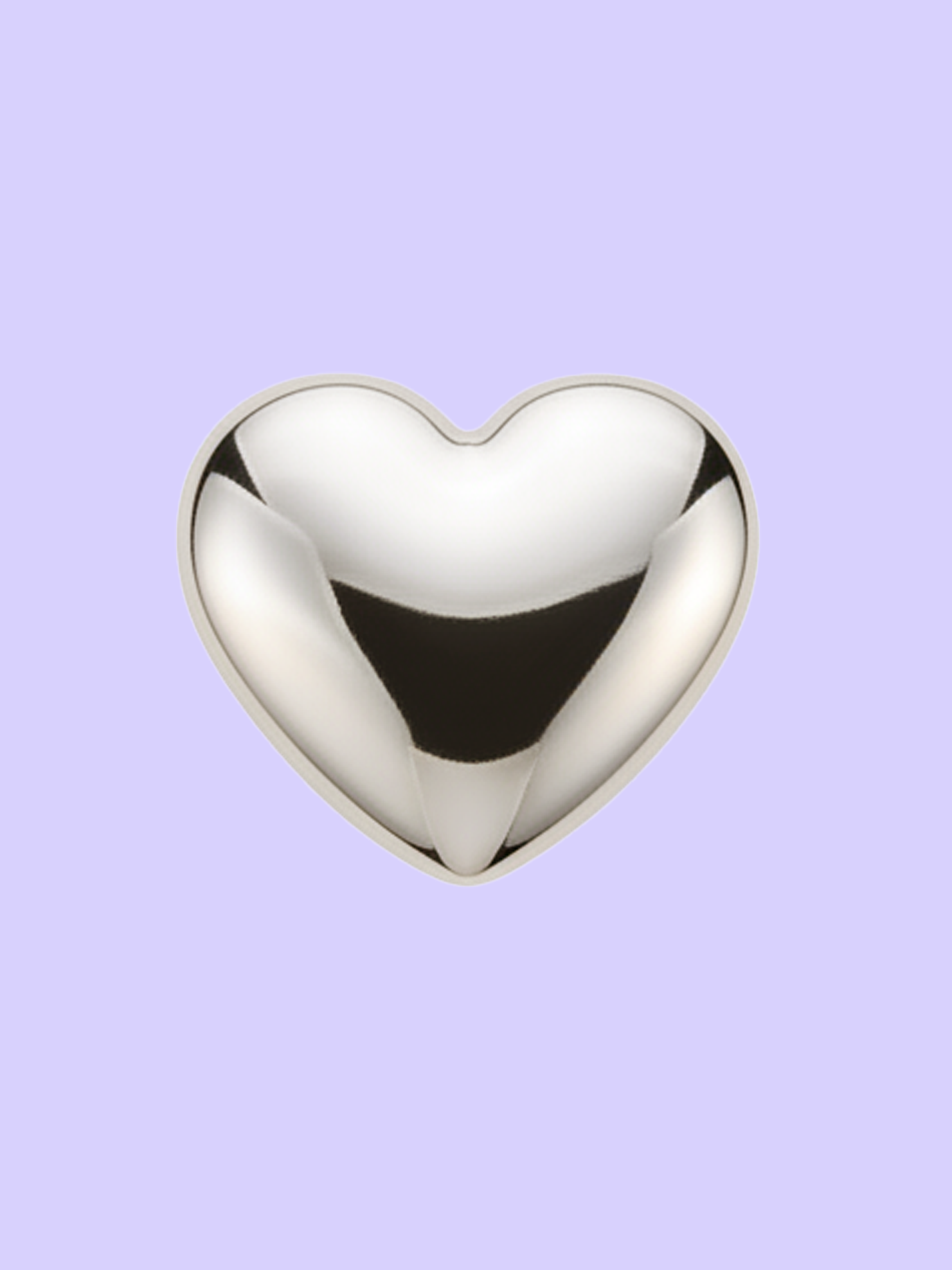 Silver Heart Dog Collar Charm