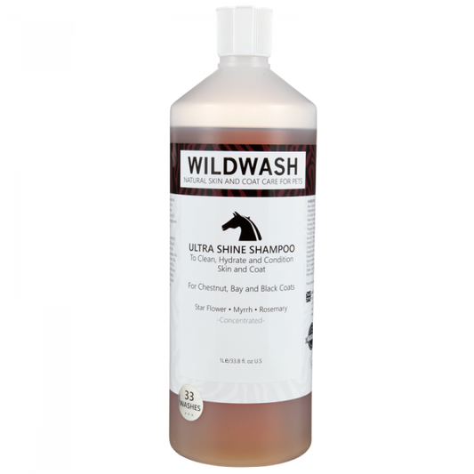 Equine Ultra Shine Natural Horse Shampoo for Chestnut, Bay & Black Coats 1LTR