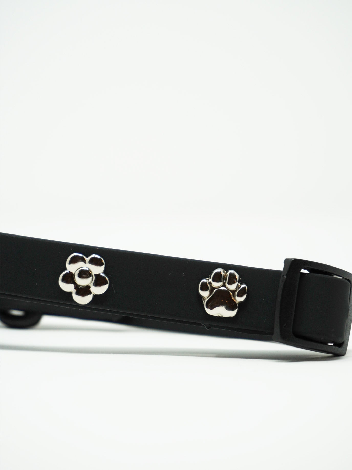 Silver Flower Dog Collar Charm