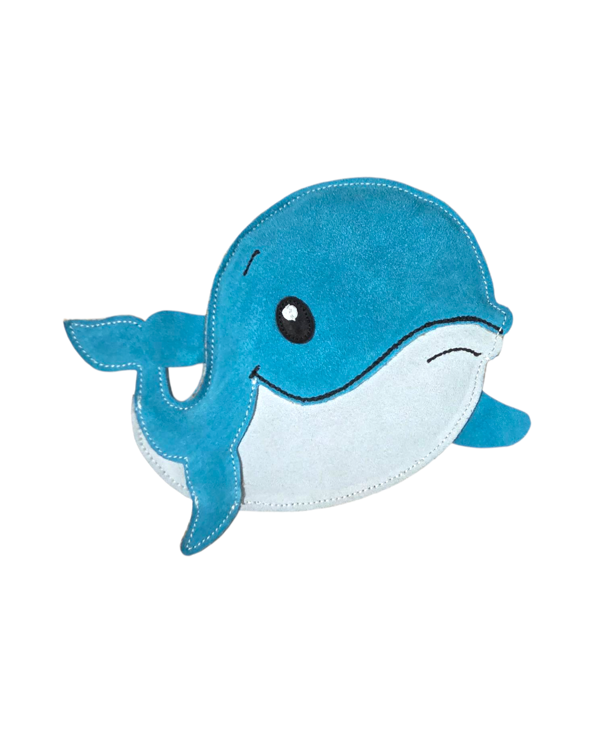 BUDDY. Leather Dog Toy "Whale" - natural dog toy available online from BUDDY. dog accessories